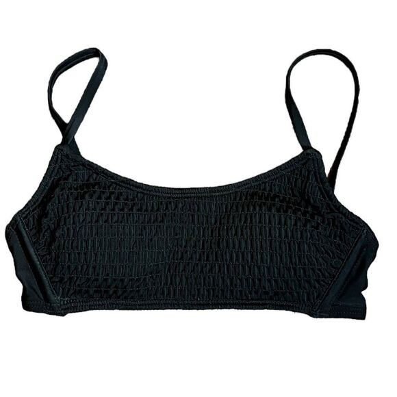 NWT Xhilaration Black Textured Bikini Swim Top, Size XS, NWT - Picture 1 of 6